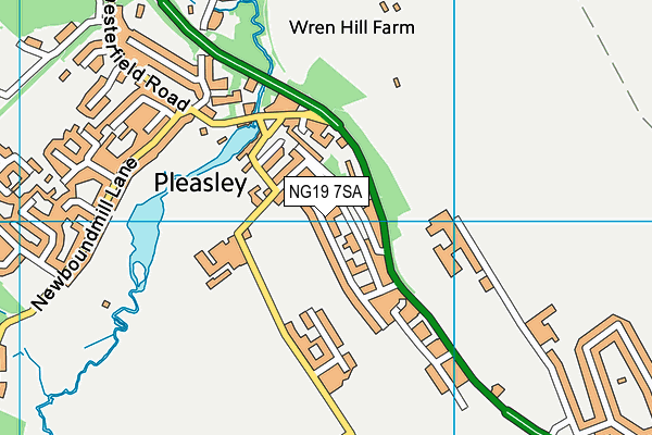 NG19 7SA map - OS VectorMap District (Ordnance Survey)