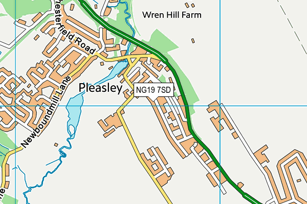 NG19 7SD map - OS VectorMap District (Ordnance Survey)