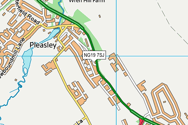 NG19 7SJ map - OS VectorMap District (Ordnance Survey)