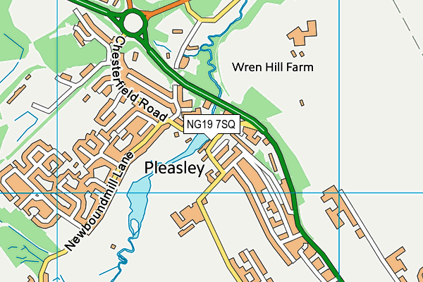 NG19 7SQ map - OS VectorMap District (Ordnance Survey)