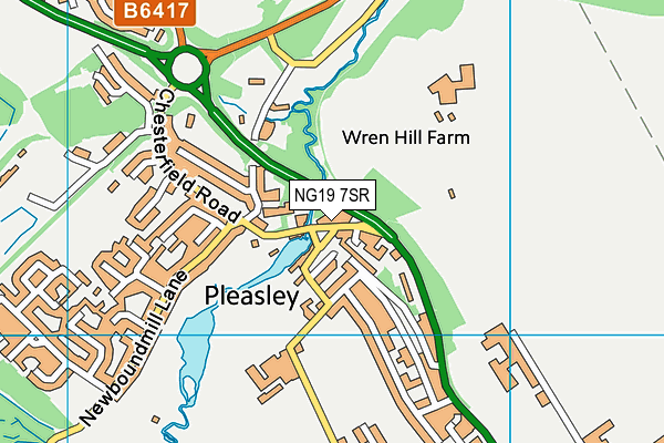 NG19 7SR map - OS VectorMap District (Ordnance Survey)