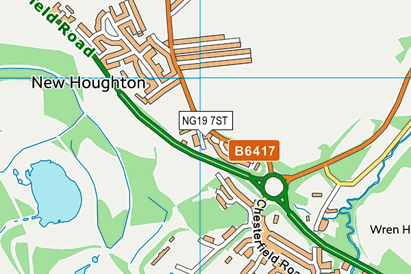 NG19 7ST map - OS VectorMap District (Ordnance Survey)