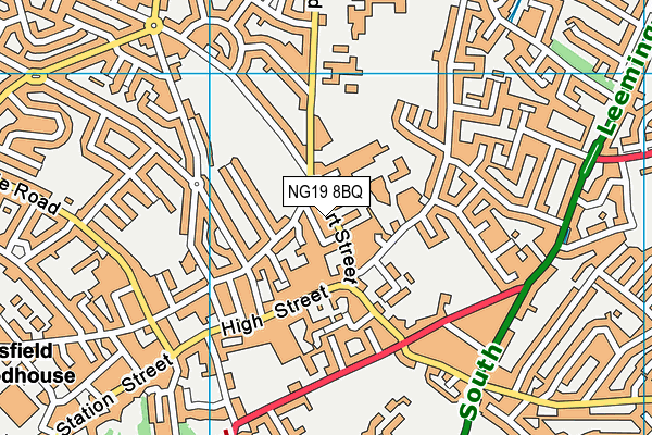 NG19 8BQ map - OS VectorMap District (Ordnance Survey)