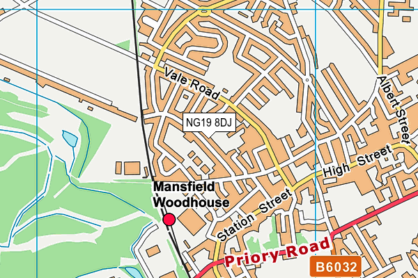 NG19 8DJ map - OS VectorMap District (Ordnance Survey)