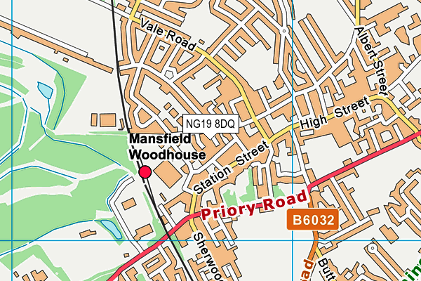 NG19 8DQ map - OS VectorMap District (Ordnance Survey)