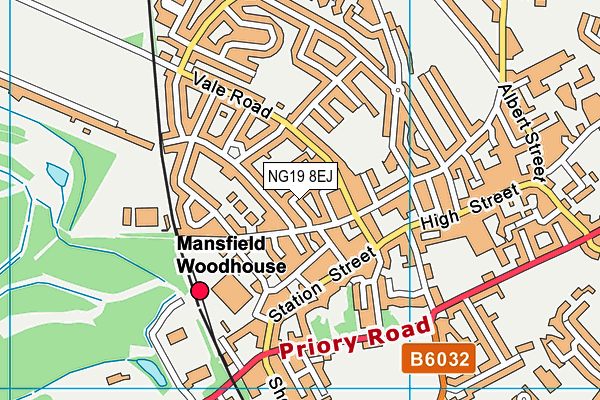 NG19 8EJ map - OS VectorMap District (Ordnance Survey)