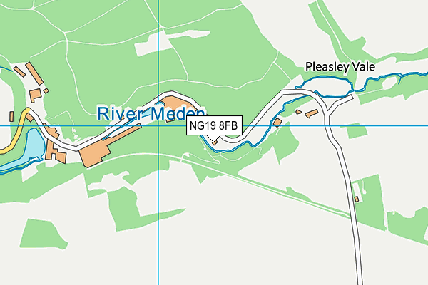 NG19 8FB map - OS VectorMap District (Ordnance Survey)