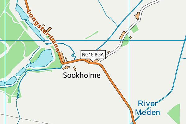 NG19 8GA map - OS VectorMap District (Ordnance Survey)