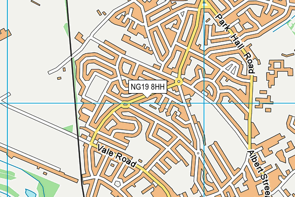 NG19 8HH map - OS VectorMap District (Ordnance Survey)