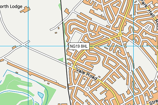 NG19 8HL map - OS VectorMap District (Ordnance Survey)