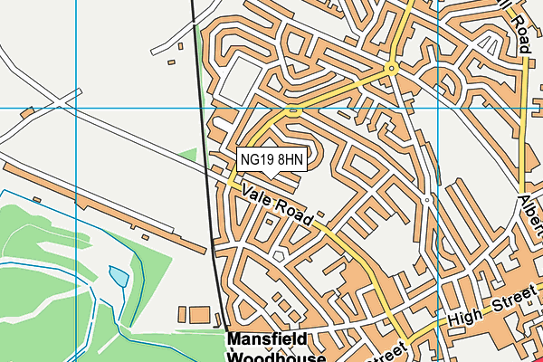 NG19 8HN map - OS VectorMap District (Ordnance Survey)