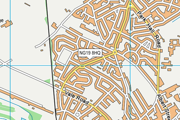 NG19 8HQ map - OS VectorMap District (Ordnance Survey)