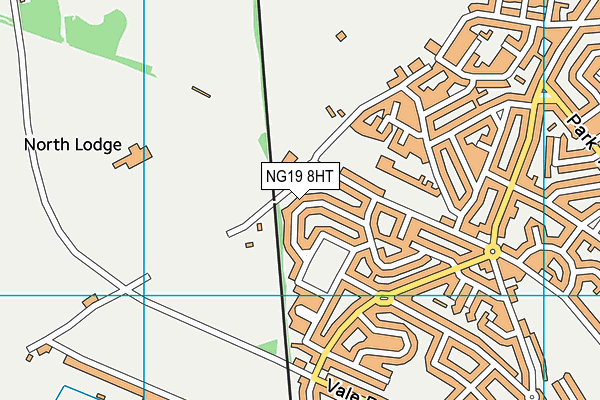 NG19 8HT map - OS VectorMap District (Ordnance Survey)