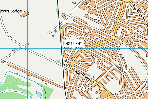 NG19 8HY map - OS VectorMap District (Ordnance Survey)
