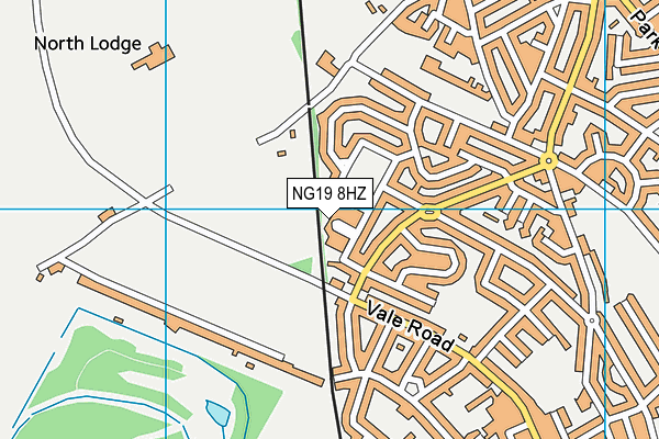 NG19 8HZ map - OS VectorMap District (Ordnance Survey)