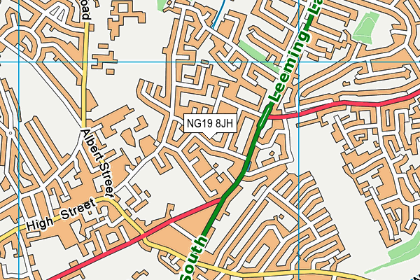 NG19 8JH map - OS VectorMap District (Ordnance Survey)