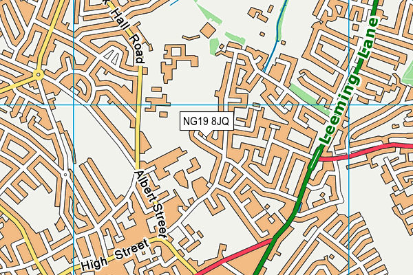 NG19 8JQ map - OS VectorMap District (Ordnance Survey)