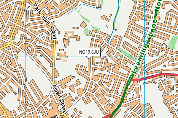 NG19 8JU map - OS VectorMap District (Ordnance Survey)