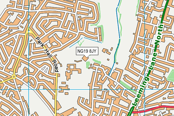 NG19 8JY map - OS VectorMap District (Ordnance Survey)