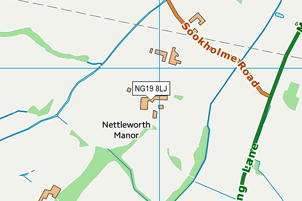 NG19 8LJ map - OS VectorMap District (Ordnance Survey)