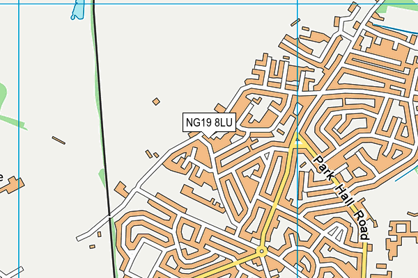 NG19 8LU map - OS VectorMap District (Ordnance Survey)