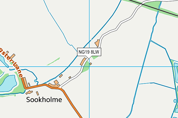 NG19 8LW map - OS VectorMap District (Ordnance Survey)