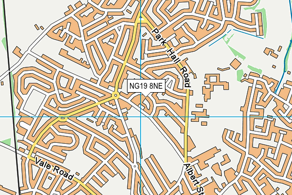 NG19 8NE map - OS VectorMap District (Ordnance Survey)