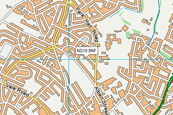 NG19 8NF map - OS VectorMap District (Ordnance Survey)