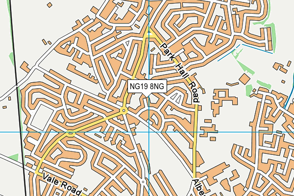 NG19 8NG map - OS VectorMap District (Ordnance Survey)