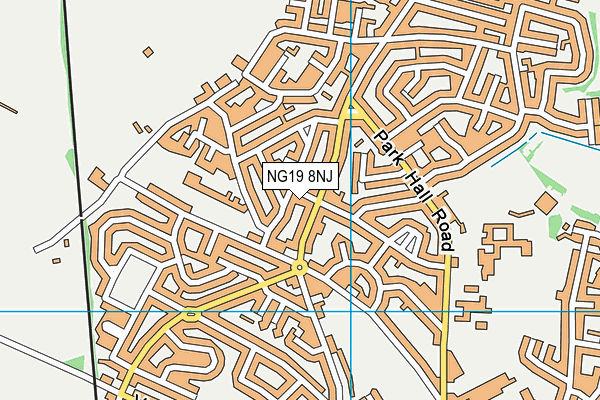 NG19 8NJ map - OS VectorMap District (Ordnance Survey)