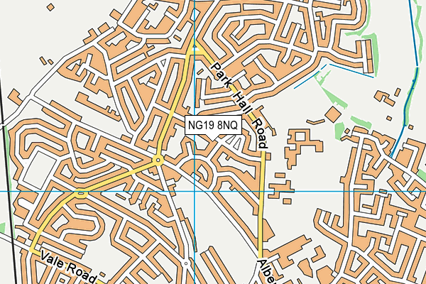 NG19 8NQ map - OS VectorMap District (Ordnance Survey)