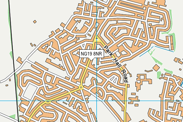 NG19 8NR map - OS VectorMap District (Ordnance Survey)