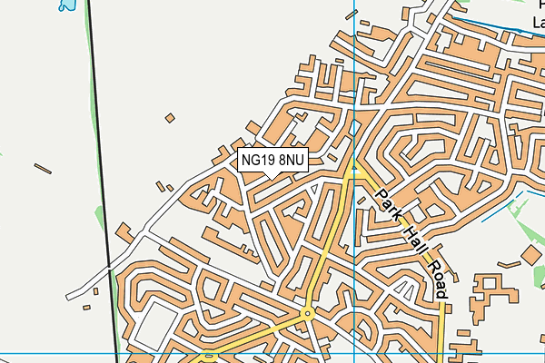 NG19 8NU map - OS VectorMap District (Ordnance Survey)