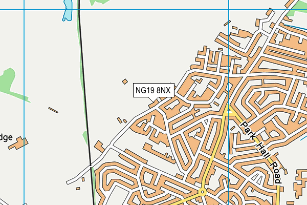 NG19 8NX map - OS VectorMap District (Ordnance Survey)