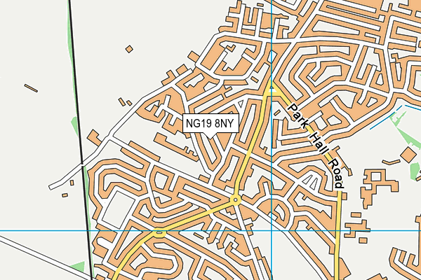 NG19 8NY map - OS VectorMap District (Ordnance Survey)