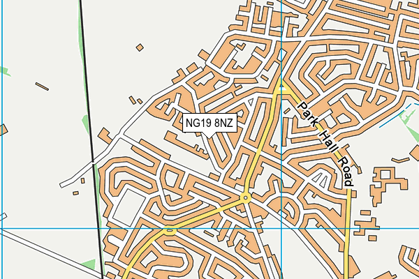 NG19 8NZ map - OS VectorMap District (Ordnance Survey)