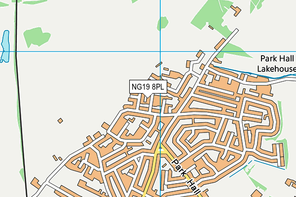 NG19 8PL map - OS VectorMap District (Ordnance Survey)
