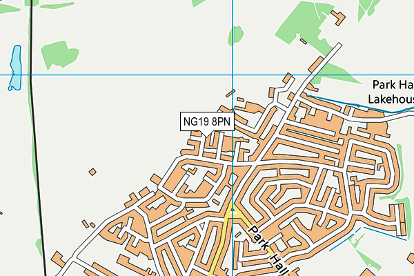 NG19 8PN map - OS VectorMap District (Ordnance Survey)