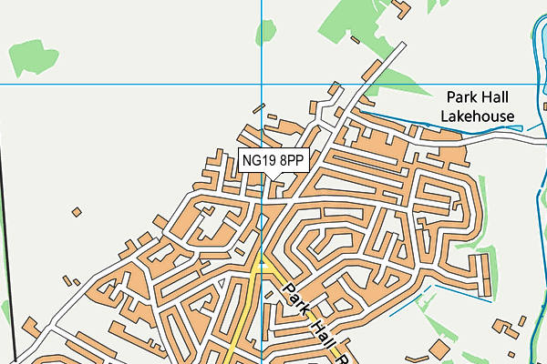 NG19 8PP map - OS VectorMap District (Ordnance Survey)