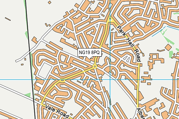 NG19 8PQ map - OS VectorMap District (Ordnance Survey)