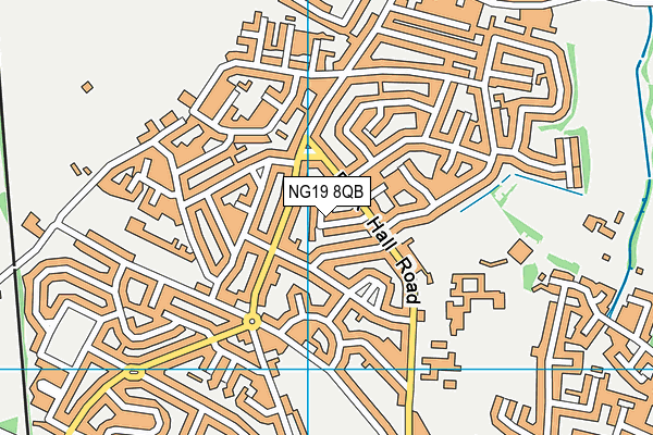 NG19 8QB map - OS VectorMap District (Ordnance Survey)