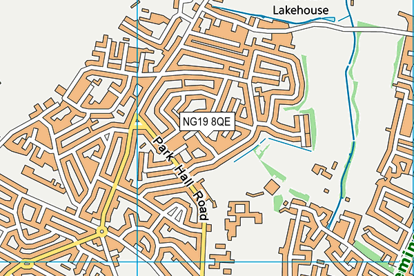 NG19 8QE map - OS VectorMap District (Ordnance Survey)