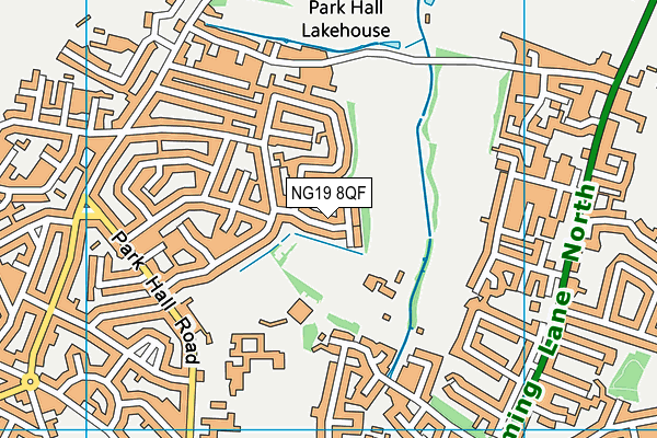 NG19 8QF map - OS VectorMap District (Ordnance Survey)