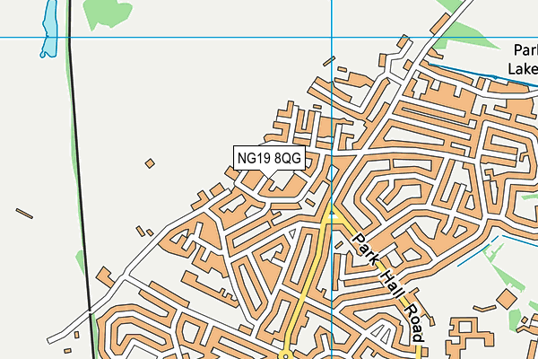 NG19 8QG map - OS VectorMap District (Ordnance Survey)