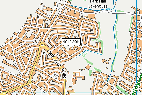 NG19 8QH map - OS VectorMap District (Ordnance Survey)