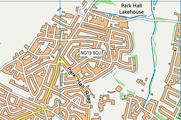 NG19 8QJ map - OS VectorMap District (Ordnance Survey)