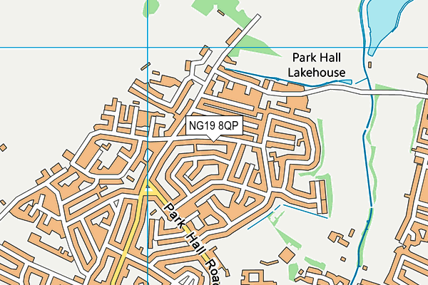 NG19 8QP map - OS VectorMap District (Ordnance Survey)