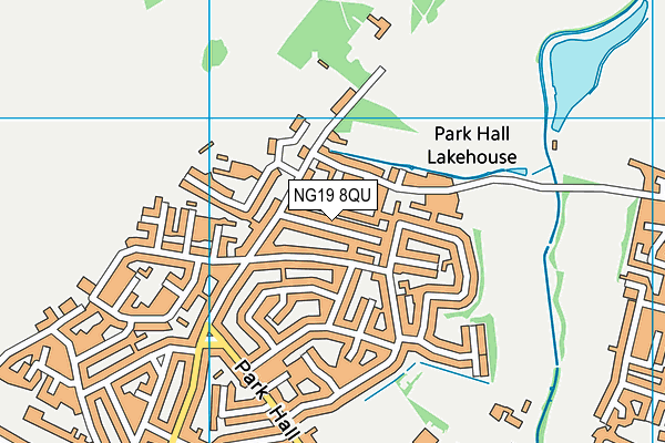 NG19 8QU map - OS VectorMap District (Ordnance Survey)