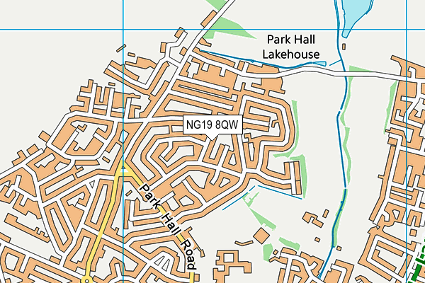 NG19 8QW map - OS VectorMap District (Ordnance Survey)