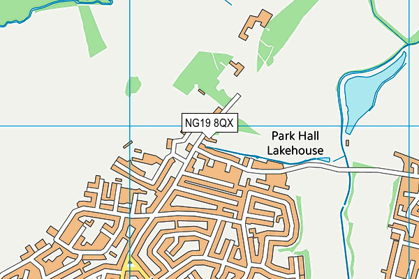 NG19 8QX map - OS VectorMap District (Ordnance Survey)
